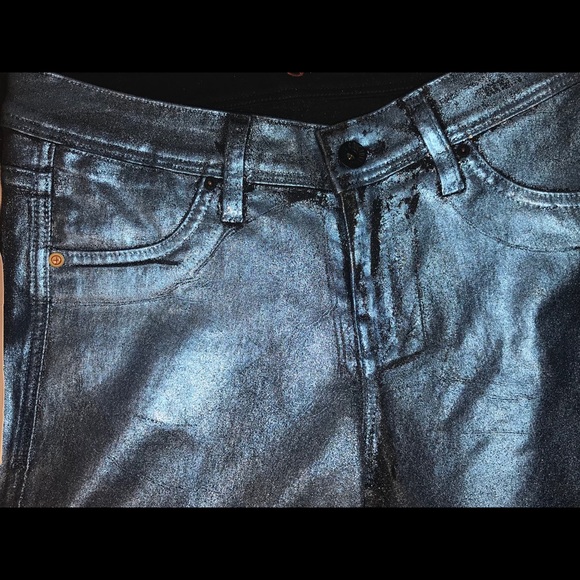 Sinclair MFGRP Blue/ Silver Metallic Skinny Jeans - Picture 5 of 6